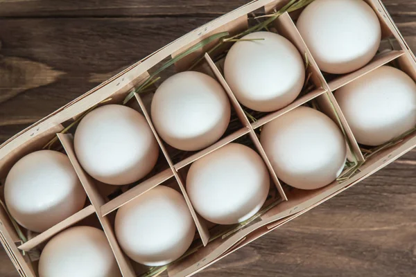 Yumurta, tavuk yumurtası, üstten görünüm, closeup kutu