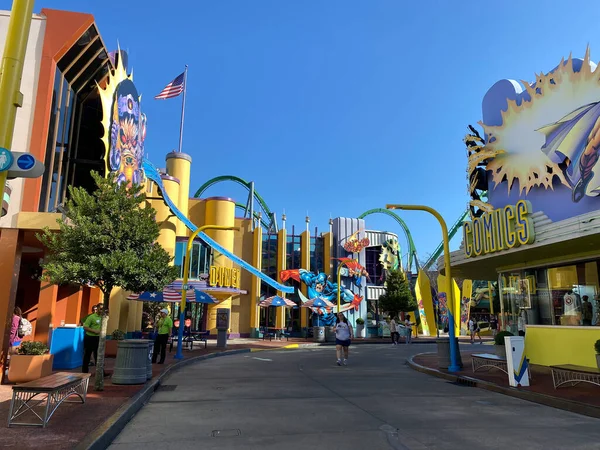 Orlando Usa Sidewalk Front Marvel Area Universal Studios Resort Theme — Stock Photo, Image