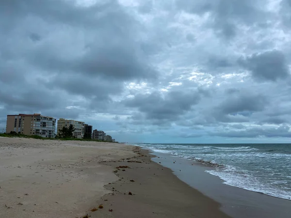 Pierce Usa Atlantic Ocean Coastline Beach Cloudy Day North Hutchinson — Stock Photo, Image