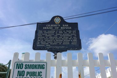 Stuart, FL / USA-7 / 10 / 20: Gilbert 'in Stuart, Florida' daki Bar Baro Müzesi Florida 'nın Atlantik kıyısındaki bir düzine gemi kazasından geriye kalan son gemi enkazı istasyonu..