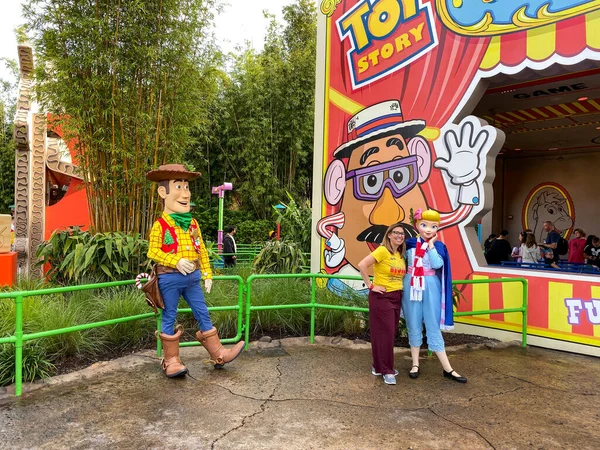 Orlando Usa Woody Och Bopeep Karaktärer Hollywood Studios Park Walt — Stockfoto