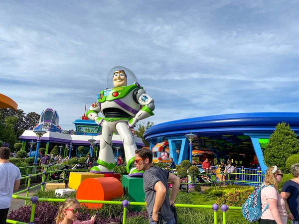 Orlando Usa Buzz Lightyear Fronte Alla Corsa Alien Swirls Hollywood — Foto Stock