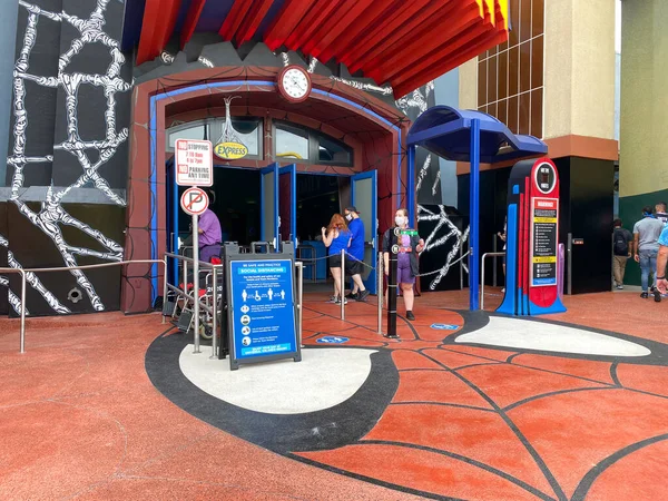 Orlando Usa Sign Warning Guests Universal Studios Orlando Florida Social — Stock Photo, Image