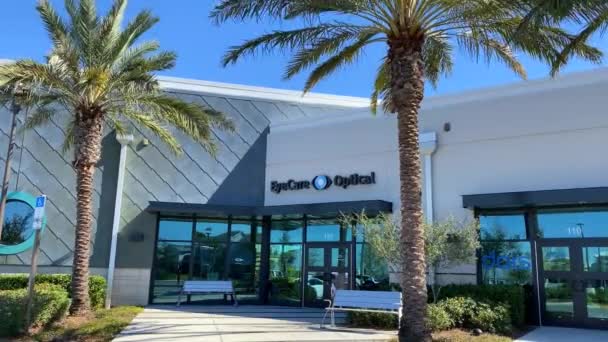 Orlando Usa Extérieur Magasin Optique Eye Care Laureate Park Lake — Video