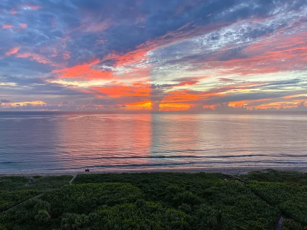 Salida Del Sol Sobre Océano Atlántico Una Hermosa Mañana — Foto de Stock