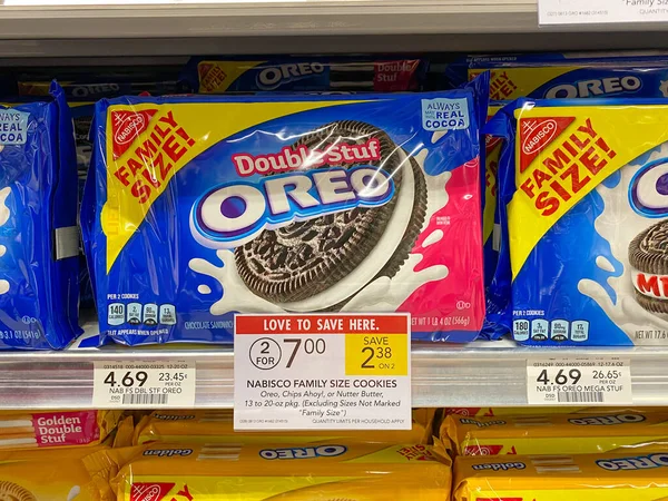 Orlando Usa Display Packages Oreo Doublestuf Cookies Display Shelf Publix — стоковое фото