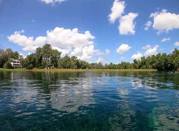 Dunellon Usa Landscape View Rainbow River Water Sky Reflecting Water — Stock Photo, Image