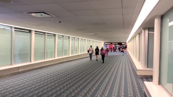 Orlando Usa Nästan Tom Orlando International Airport Med Människor Sociala — Stockvideo