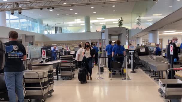 Louis Usa Tsa Zona Seguridad Aeropuerto Internacional Louis Lambert — Vídeo de stock