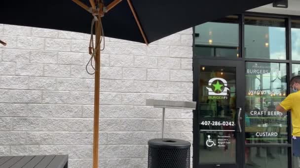 Orlando Usa Burger Fast Food Restoranının Dış Mekanı — Stok video