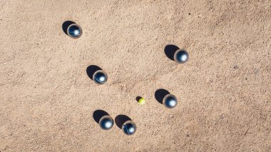 Petanque, Fransa 'nın güneyinde. Yakın plan.