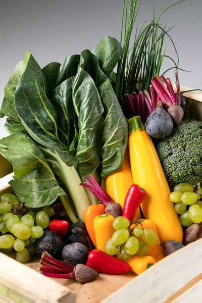 Vegetable and fruits in a basket