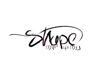 Vektör illüstrasyonunda beyaz arkaplan üzerine yazı yazarken görüntünüz