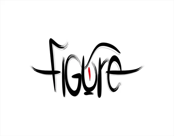 Vektör illüstrasyonunda beyaz arkaplan üzerine Harf Metnini Şekil