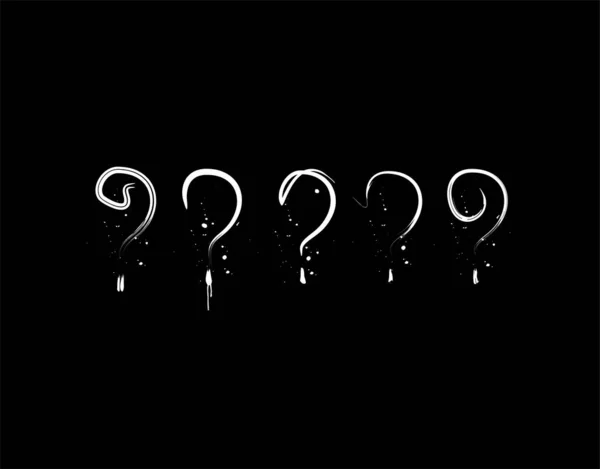 vektör illüstrasyonunda gizem simgesini siyah arkaplan üzerine ayarla