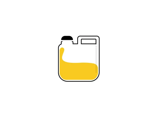 Jerry Cans Icono Plano Sobre Fondo Blanco Ilustración Vectorial — Archivo Imágenes Vectoriales