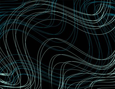 Vektör illüstrasyonunda Siyah arkaplan üzerine soyut çizgiler