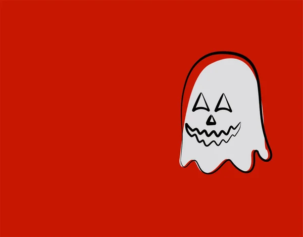 Singulier Personnage Icône Halloween Sur Fond Rouge Dans Illustration Vectorielle — Image vectorielle