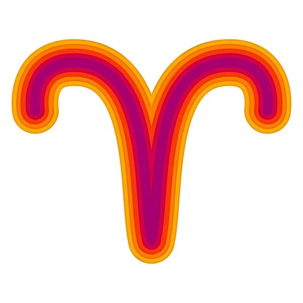 Symbole astrologique de la coupe de papier vectoriel Bélier — Image vectorielle