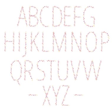 Güzel Çiçek İngilizce Alfabe Büyük Harfler