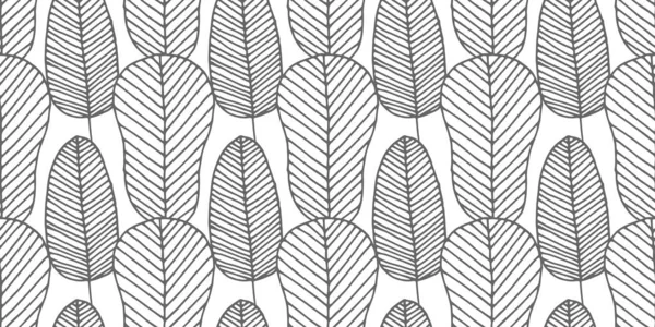 Seamless pattern made of monochrome feathers — Stock Vector