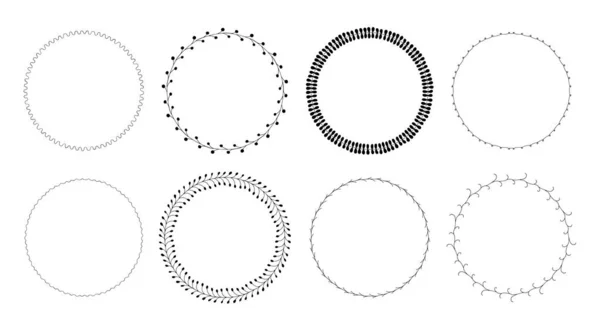 Ensemble vectoriel de cadres floraux romantiques noirs — Image vectorielle