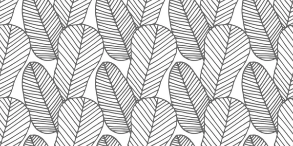 Seamless pattern made of monochrome feathers — Stock Vector