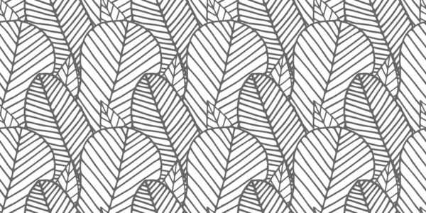 Motif sans couture en plumes monochromes — Image vectorielle
