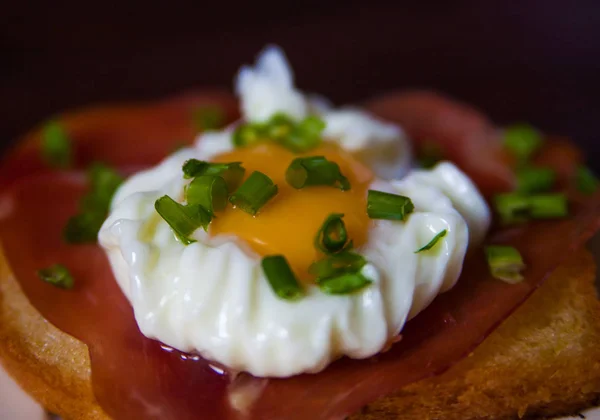 Яйцо Вкусный Завтрак Концепция Здорового Питания Стоковая Картинка