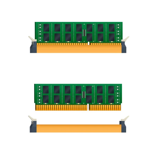 Memoria Ram Memoria Informática Ilustración Vectorial — Archivo Imágenes Vectoriales