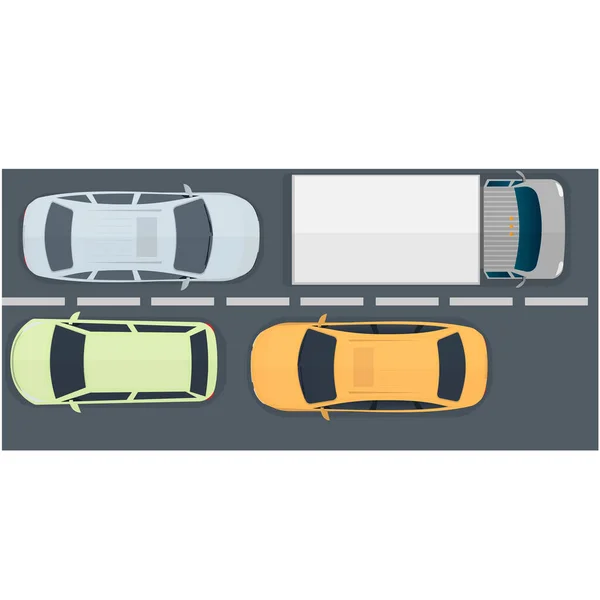 Traffic Cars Driving Road Vector Illustration Royalty Free Stock Illustrations