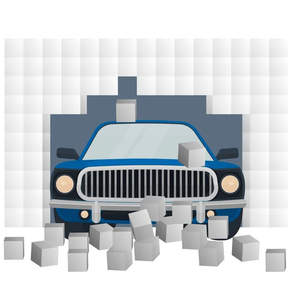Αυτοκίνητο Αυτοκινητιστικό Δυστύχημα Διανυσματική Απεικόνιση — Διανυσματικό Αρχείο