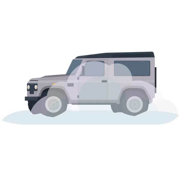 Jeep Bil För Terrängkörning Bil Vektor Illustration — Stock vektor