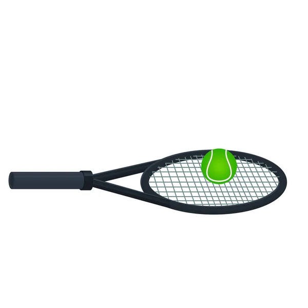 Tennis Raquette Balle Tennis Illustration Vectorielle — Image vectorielle