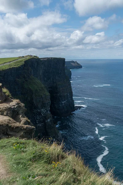 Вид Всемирно Известные Скалы Феера Графстве Клэр Ирландия Живописная Ирландская — стоковое фото