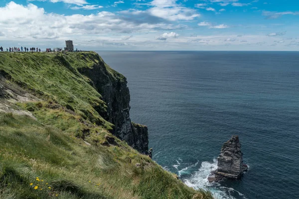 Vista Mundialmente Famoso Cliffs Moher Condado Clare Irlanda Marco Natural — Fotografia de Stock