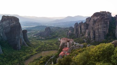 Meteora Manastırı, Trikala, Teselya, Yunanistan. UNESCO miras listesi nesnesi.