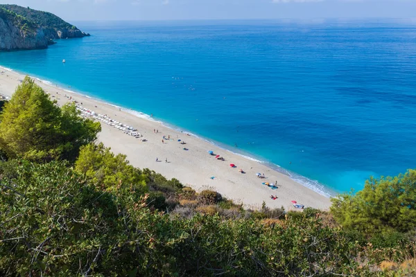 Praia Milos Ilha Lefkada Grécia Agios Nikitas Ilhas Jónicas Hora — Fotografia de Stock