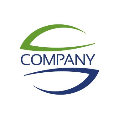 Daire logo şablonu, düz tasarım