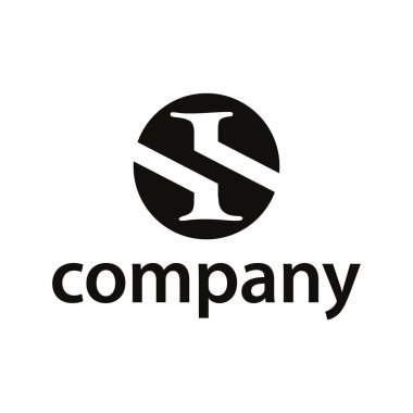 S harfi ve ben beyaz arka plan üzerinde. Logo tasarım şablonu. Düz tasarım