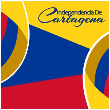 Vektör çizim. arka plan Kolombiya bağımsızlık günü. Posterler, arka planlar, kartları, afiş, çıkartmalar, vb için tasarımlar