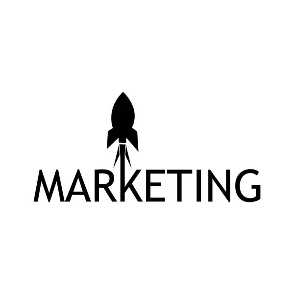 Marketing Ruimtevaartuigen Pictogram Platte Vectorillustratie Witte Achtergrond — Stockvector