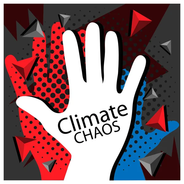 Stop Vector Icon Illusztráció Kézzel Climate Chaos — Stock Vector