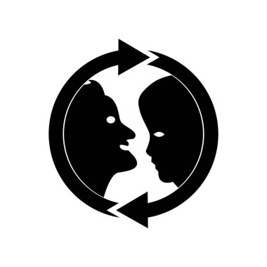 Ok ve iki kişi ile fikir alışverişinde