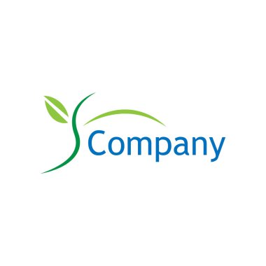 Soyut bitki logo şablonu. bitki vektör