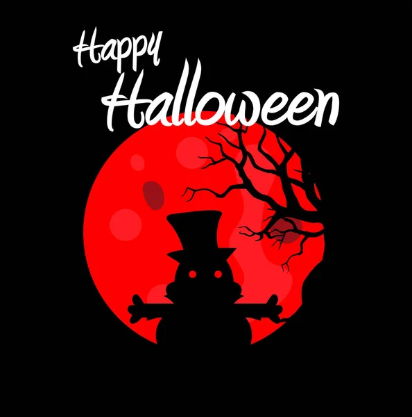 Happy Halloween Med Häxa Vektor Vector Illustratör — Stock vektor