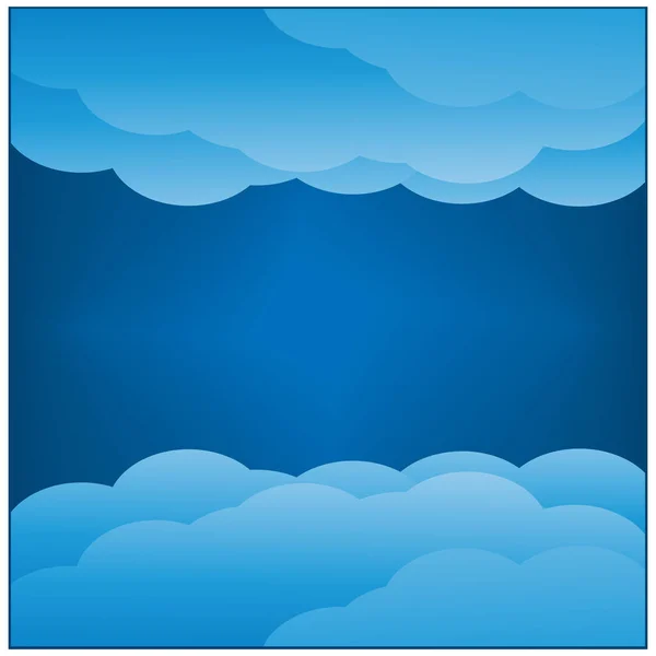 Хмарний Блакитний Фон Неба Векторні Ілюстрації — стоковий вектор