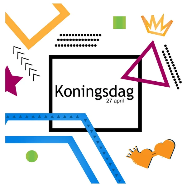 Векторна Ілюстрація Нідерланди Koningsdag Від Квітня День Короля Дизайн Плакатів — стоковий вектор