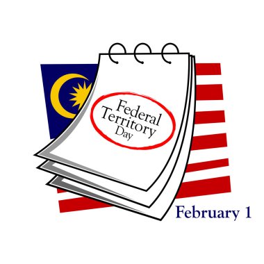 Arka plan Malezya ulusal tatil Şubat 1. Federal Bölge gün. Posterler, arka planlar, kartları, afiş, çıkartmalar, vb için tasarımlar