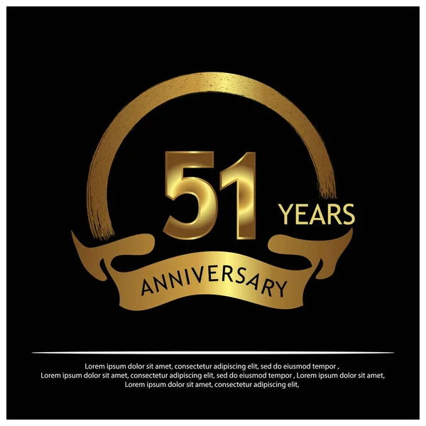Años Aniversario Oro Diseño Plantilla Aniversario Para Web Juego Cartel — Archivo Imágenes Vectoriales